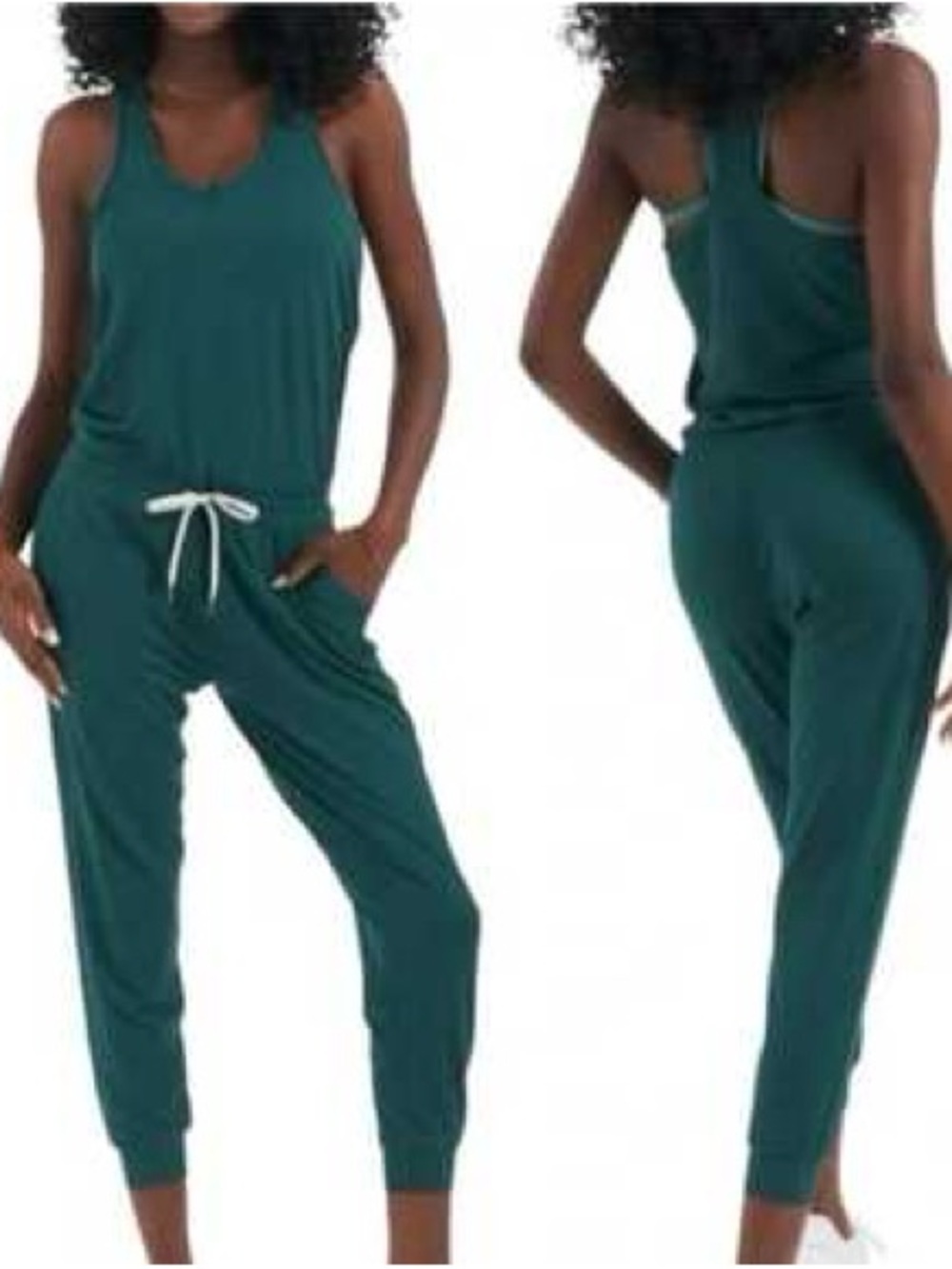 Vuori Lux Performance Racerback Jumpsuit Joggers with Drawstring